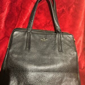 Kate Spade “Brennan” Black Leather Tote Bag